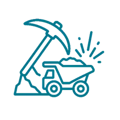 Mining, Quarry, Earthworks, Drill & Blast symbol